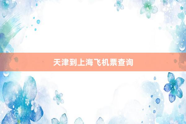 天津到上海飞机票查询